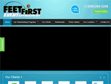 Tablet Screenshot of feetfirstevents.com